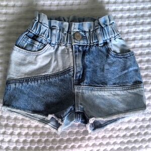 Gap Just Like Mom Denim Patchwork shorts
